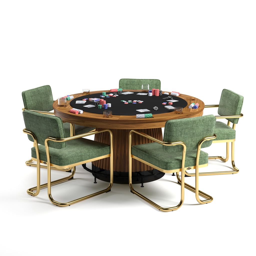 BRASS FOOTRAIL FOR 60" POKER TABLE-BLACK
