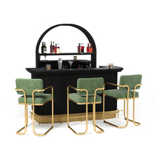 Load image into Gallery viewer, PROHIBITION SERIES 84&quot; COCKTAIL BAR-BLACK
