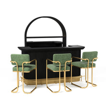 Load image into Gallery viewer, PROHIBITION SERIES 84&quot; COCKTAIL BAR-BLACK