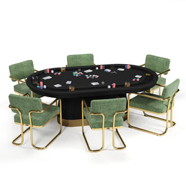 PROHIBITION SERIES TEXAS HOLD'EM TABLE-BLACK