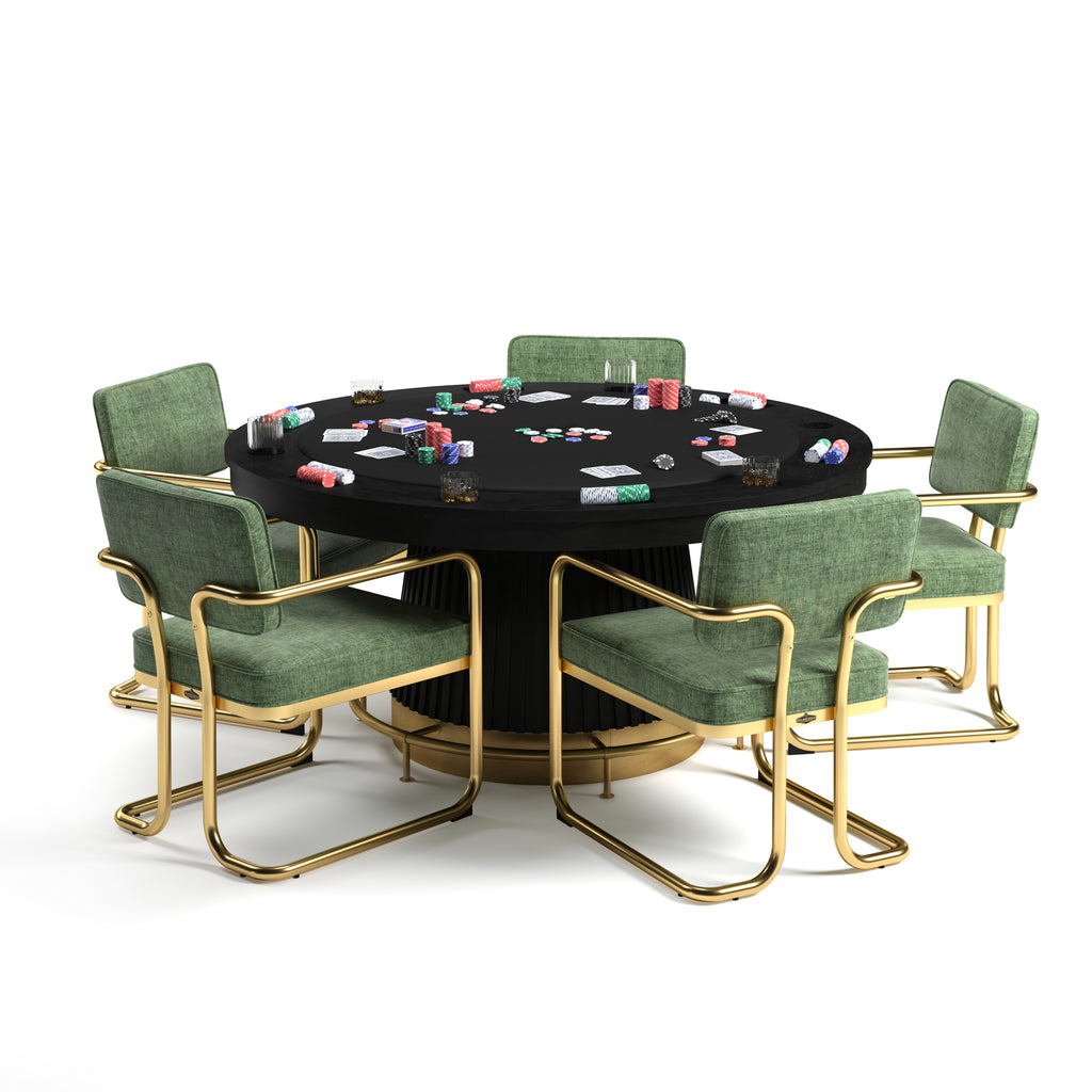 BLACK FOOTRAIL FOR 60" POKER TABLE-BRASS