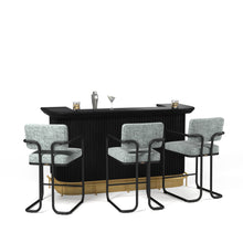 Load image into Gallery viewer, PROHIBITION SERIES 84&quot; COCKTAIL BAR-BLACK