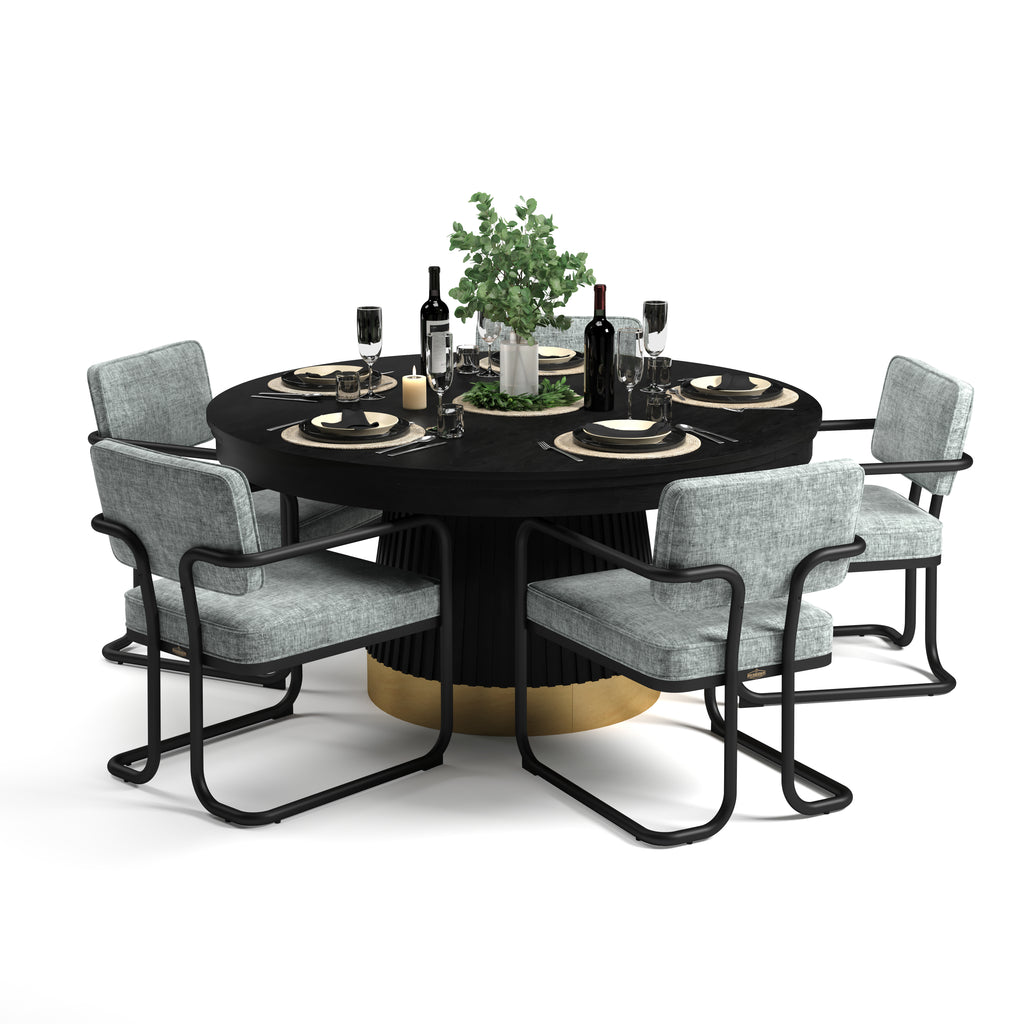 PROHIBITION SERIES 60" POKER TABLE DINING TOP-BLACK
