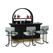 Load image into Gallery viewer, PROHIBITION SERIES 84&quot; COCKTAIL BAR-BLACK
