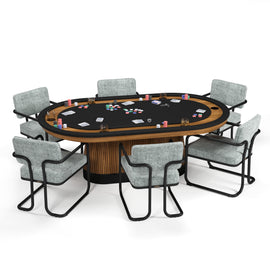 PROHIBITION SERIES TEXAS HOLD'EM TABLE-WALNUT