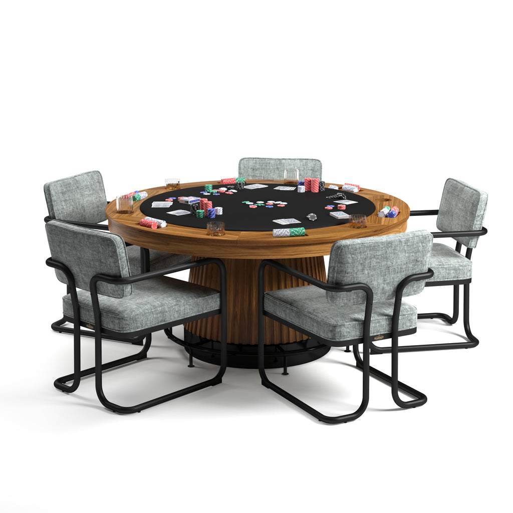 BRASS FOOTRAIL FOR 60" POKER TABLE-BLACK