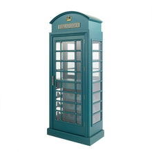 Load image into Gallery viewer, OLD ENGLISH TELEPHONE BOOTH BAR CABINET - BLACK