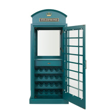 Load image into Gallery viewer, OLD ENGLISH TELEPHONE BOOTH BAR CABINET - BLACK