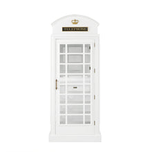 Load image into Gallery viewer, OLD ENGLISH TELEPHONE BOOTH BAR CABINET - BLACK