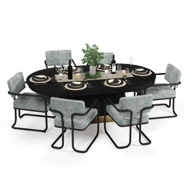 PROHIBITION SERIES TEXAS HOLD'EM TABLE DINING TOP-BLACK