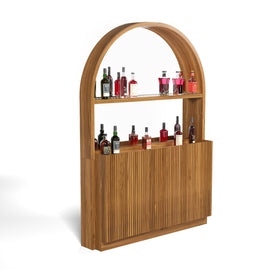 PROHIBITION SERIES BACK BAR-WALNUT