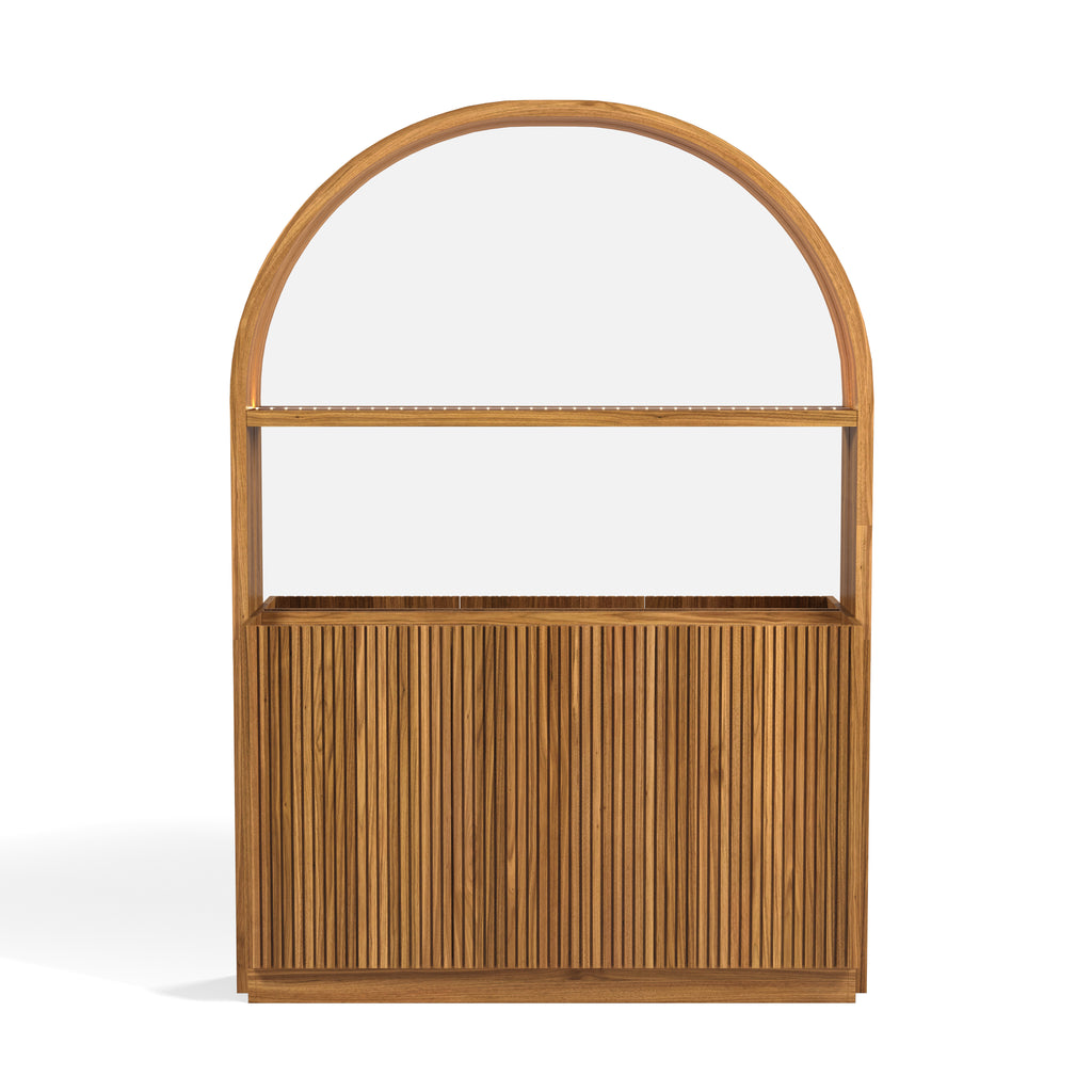 PROHIBITION SERIES BACK BAR-WALNUT