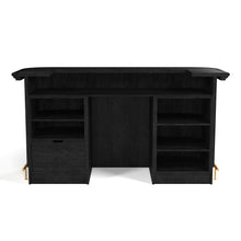 Load image into Gallery viewer, PROHIBITION SERIES 84&quot; COCKTAIL BAR-BLACK