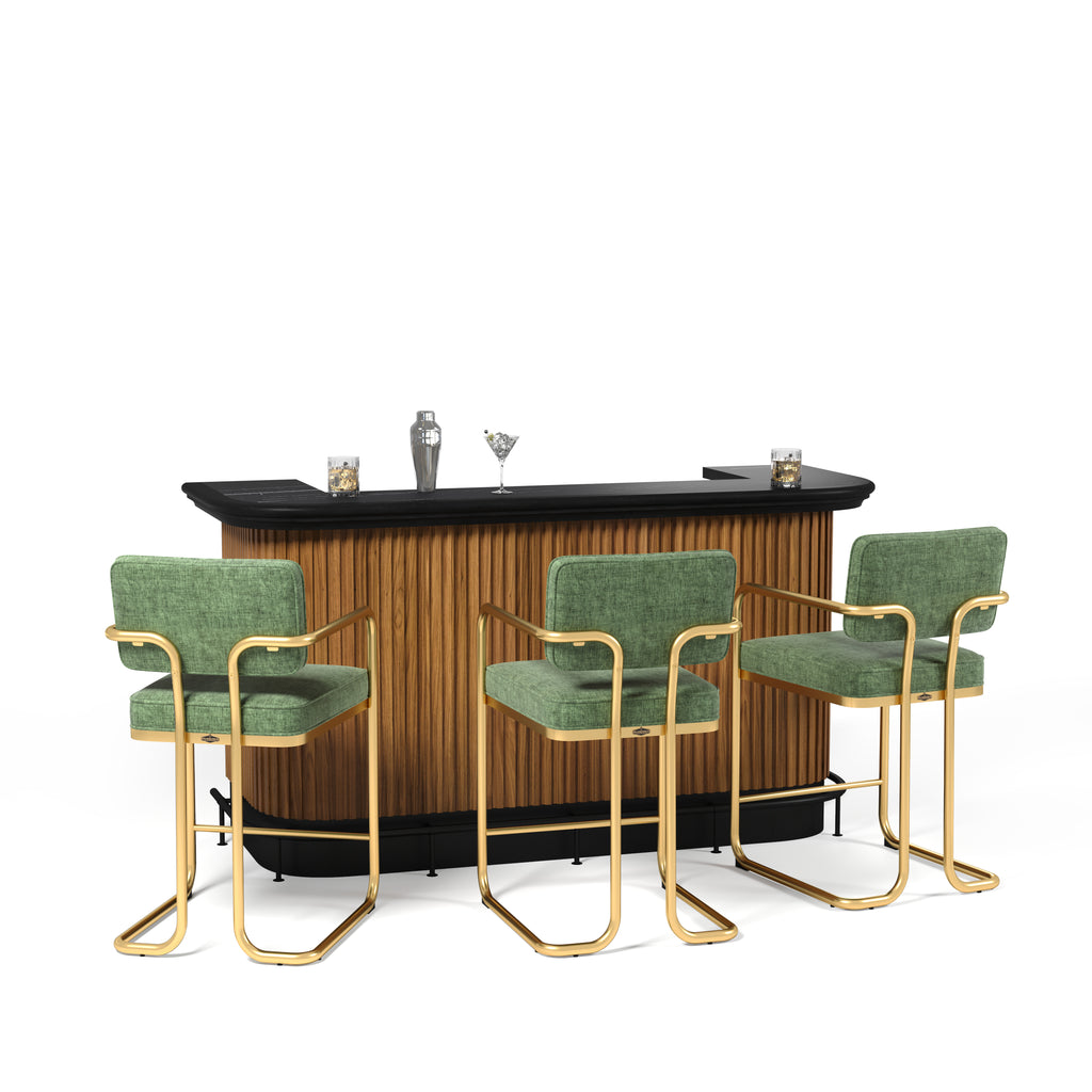 PROHIBITION SERIES 84" COCKTAIL BAR-WALNUT